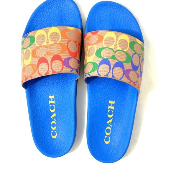NIB Coach Rainbow Slides - Picture 1 of 5